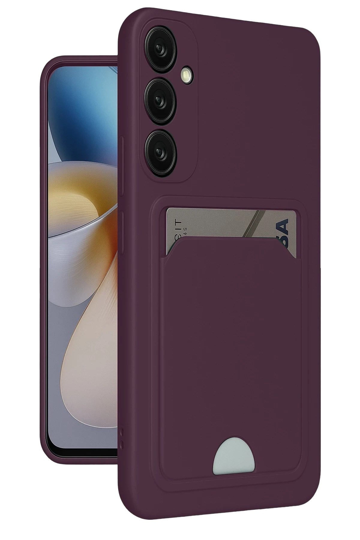 Mey İthalat® Samsung Galaxy A26 Kılıf Kelvin Kartvizitli Silikon - Derin Mor