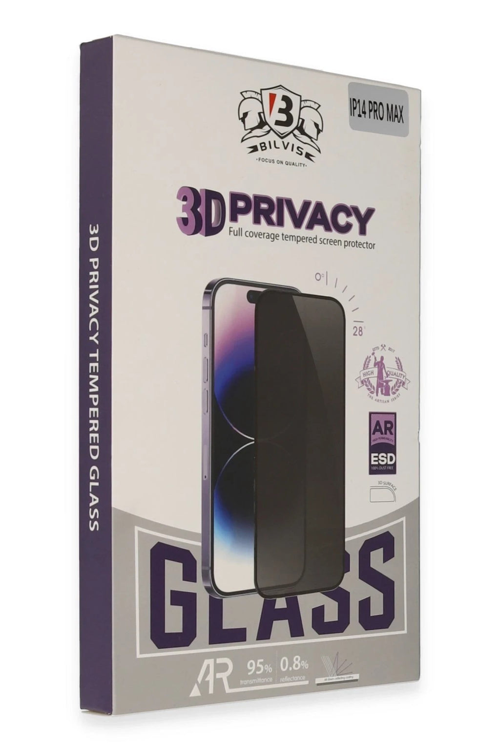 Mey İthalat® iPhone 15 Pro Max Bilvis 3D Hayalet Cam Ekran Koruyucu
