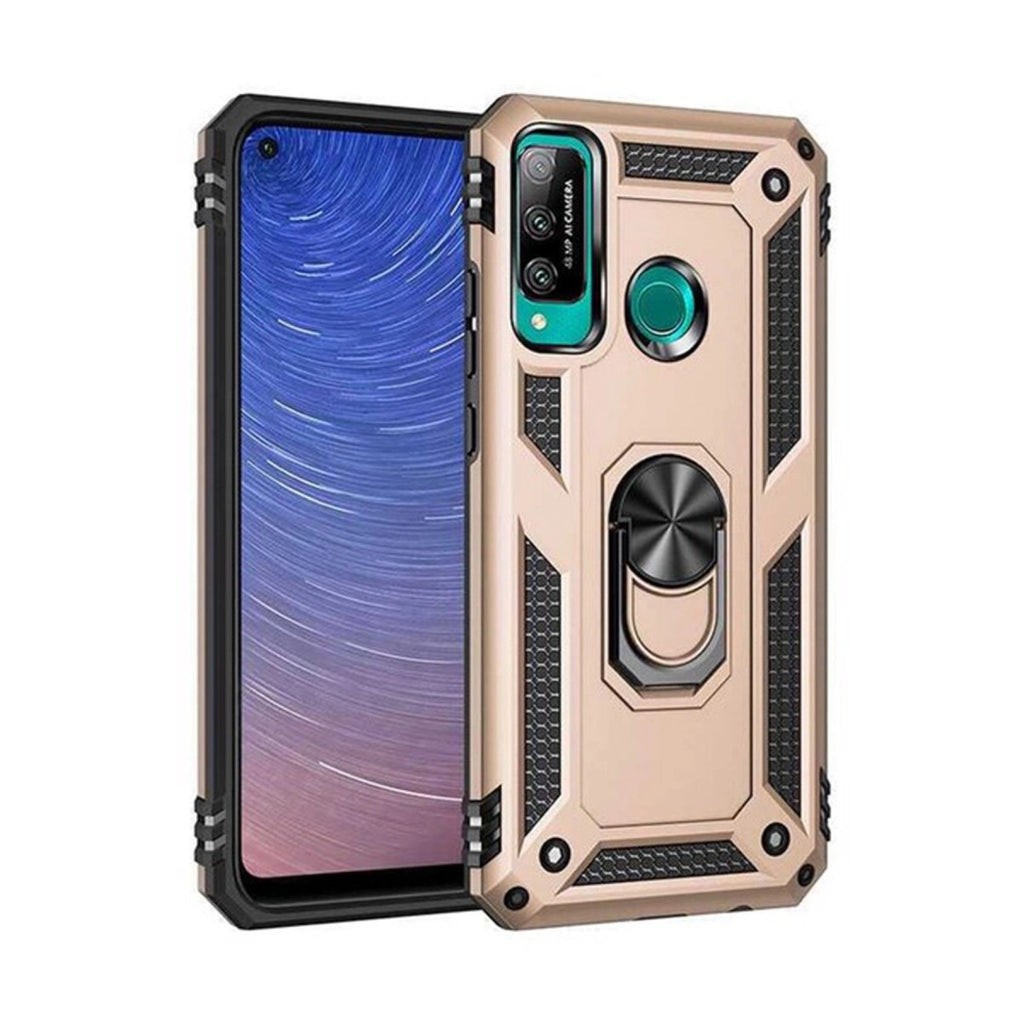 Mey İthalat® Huawei P40 Lite E Kılıf Sofya Yüzüklü Silikon Kapak - Gold