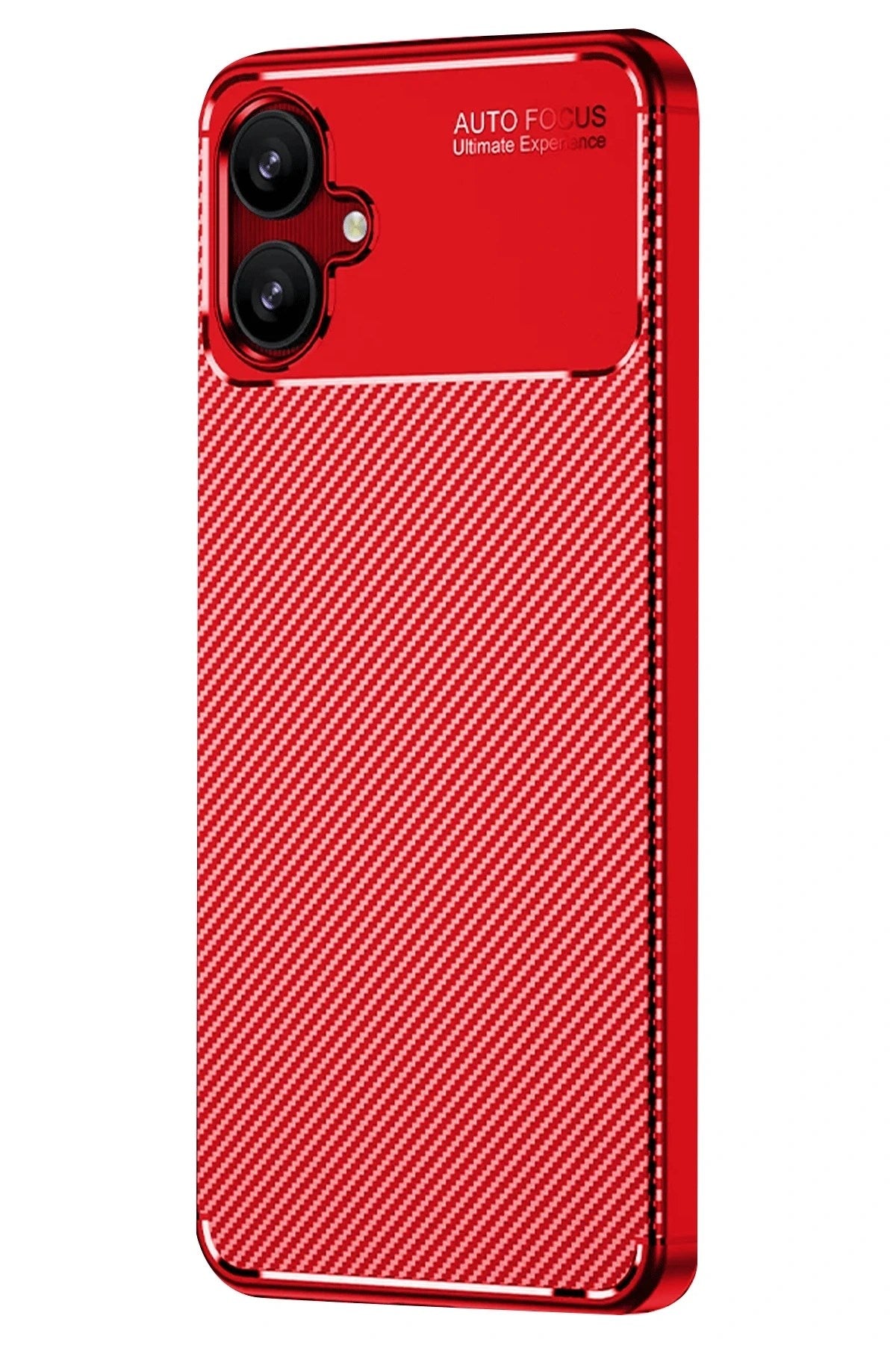 Mey İthalat® Samsung Galaxy A06 Kılıf Auto Focus Karbon Kapak - Kırmızı