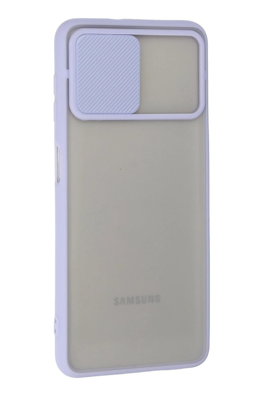 Mey İthalat® Samsung Galaxy A22 Kılıf Palm Buzlu Kamera Sürgülü Silikon - Lila