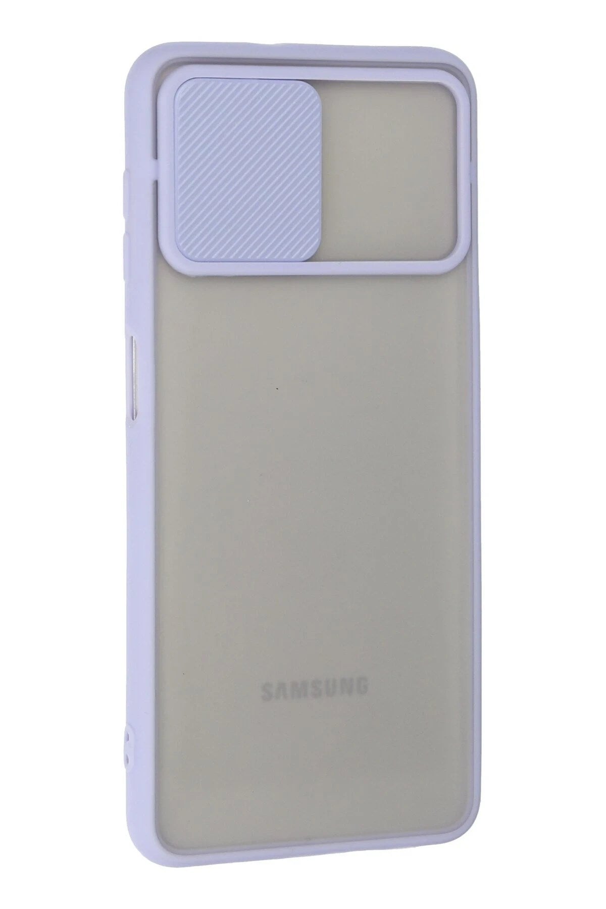 Mey İthalat® Samsung Galaxy A22 Kılıf Palm Buzlu Kamera Sürgülü Silikon - Lila