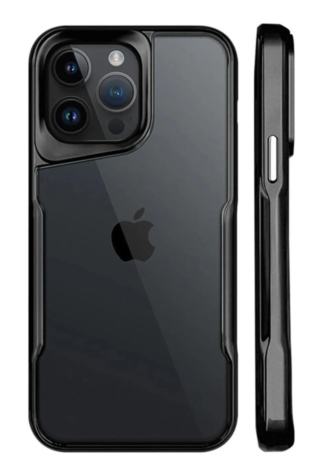Mey İthalat® iPhone 15 Pro Kılıf Boyi Silikon Kapak - Siyah