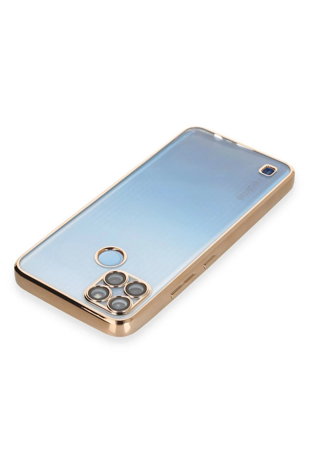 Mey İthalat® Realme C25Y Kılıf Lensli Silikon - Gold