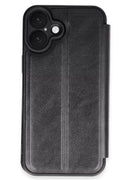Mey İthalat® iPhone 16 Kılıf Flip Cover - Siyah