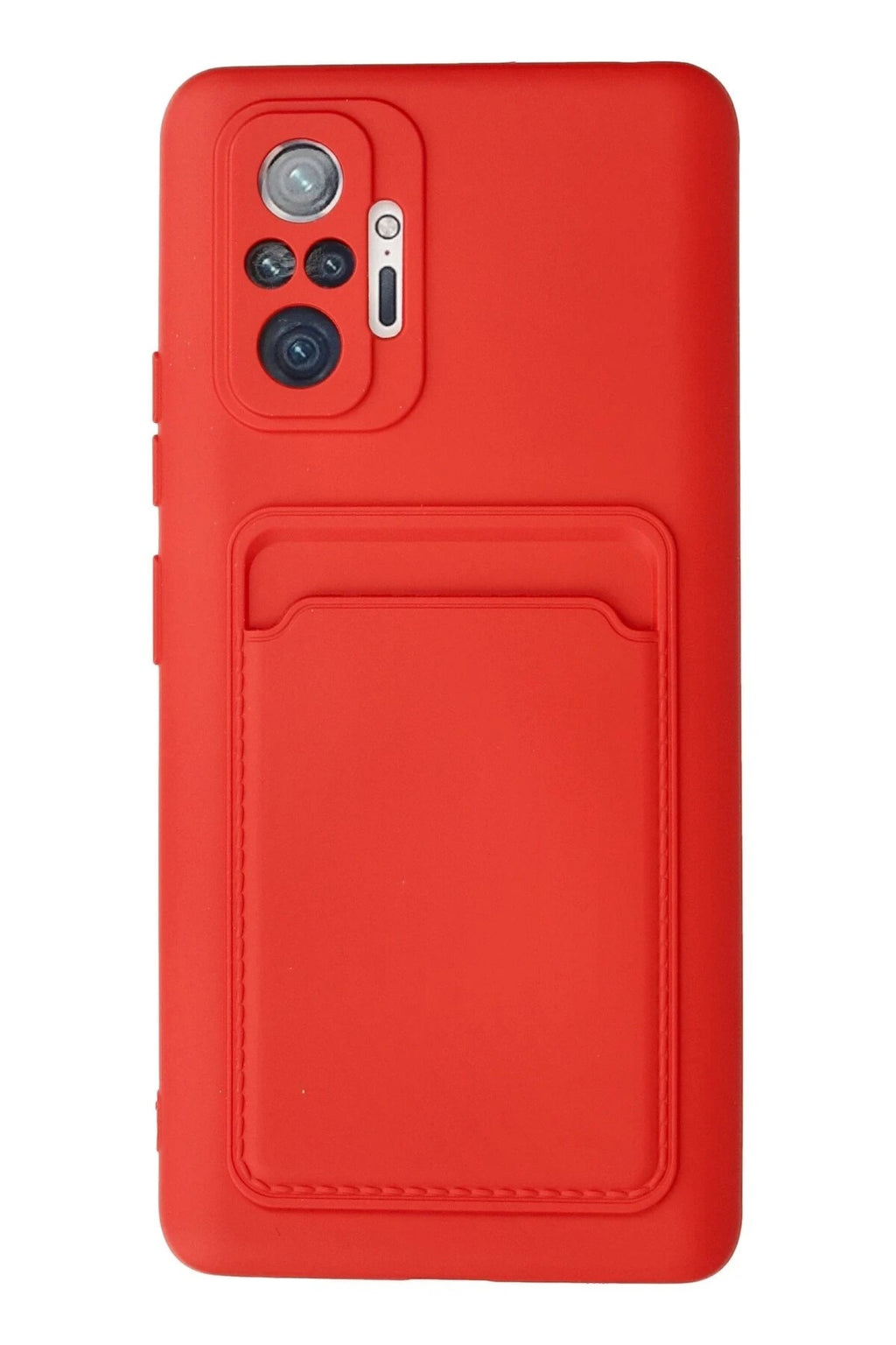 Mey İthalat® Redmi Note 10 Pro Kılıf Kelvin Kartvizitli Silikon - Kırmızı