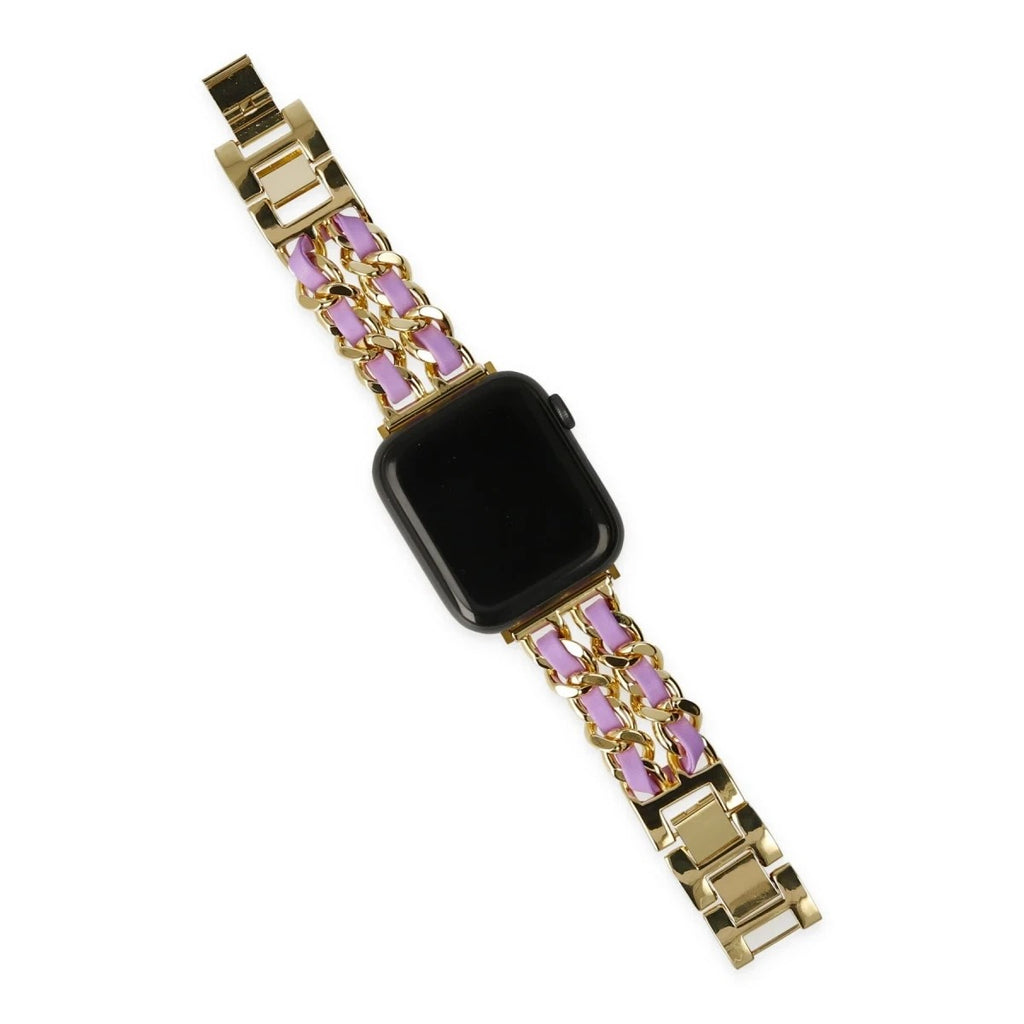 Mey İthalat® Watch 22mm KR405 Metal Bakla Kordon - Lila