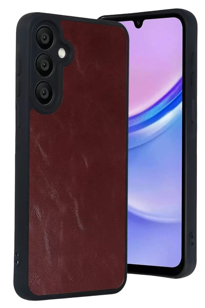 Mey İthalat® Samsung Galaxy A57 5G Aras Deri Kapak - Bordo