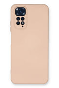 Mey İthalat® Redmi Note 11 Kılıf Nano içi Kadife Silikon - Pudra