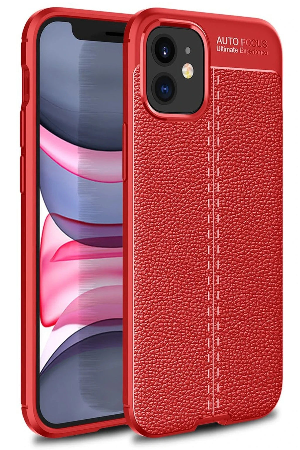 Mey İthalat® iPhone 12 Mini Kılıf Auto Focus Kapak - Kırmızı