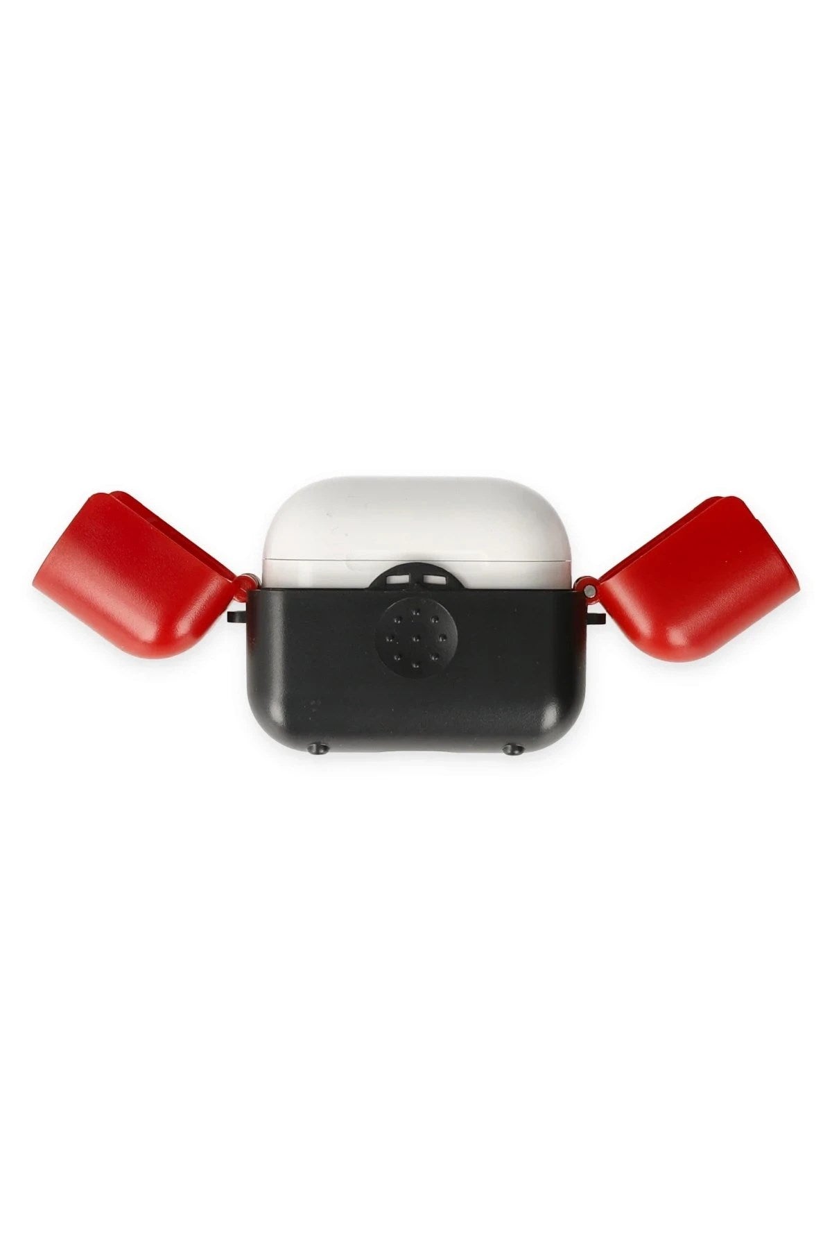 Mey İthalat® Airpods 3 (3.nesil) Basmalı Kılıf - Siyah-Kırmızı