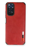 Mey İthalat® Redmi Note 11 Kılıf Loop Deri Silikon - Kırmızı