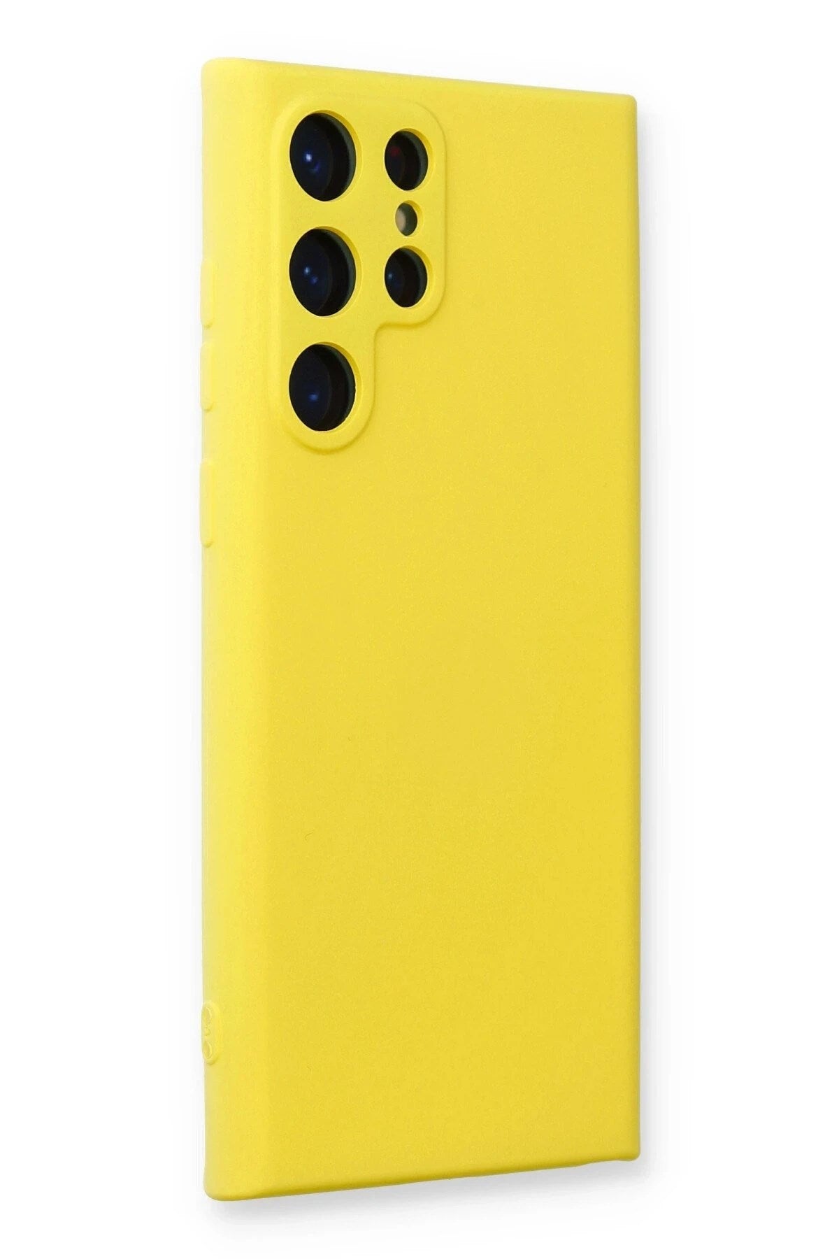 Mey İthalat® Samsung Galaxy S22 Ultra Kılıf Nano içi Kadife Silikon - Sarı
