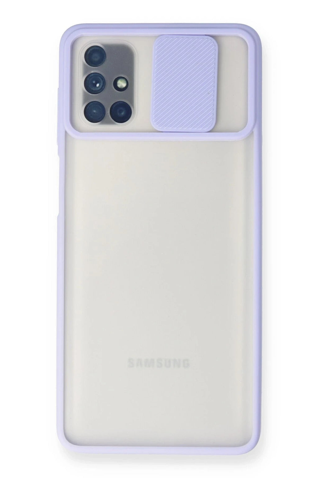 Mey İthalat® Samsung Galaxy M51 Kılıf Palm Buzlu Kamera Sürgülü Silikon - Lila