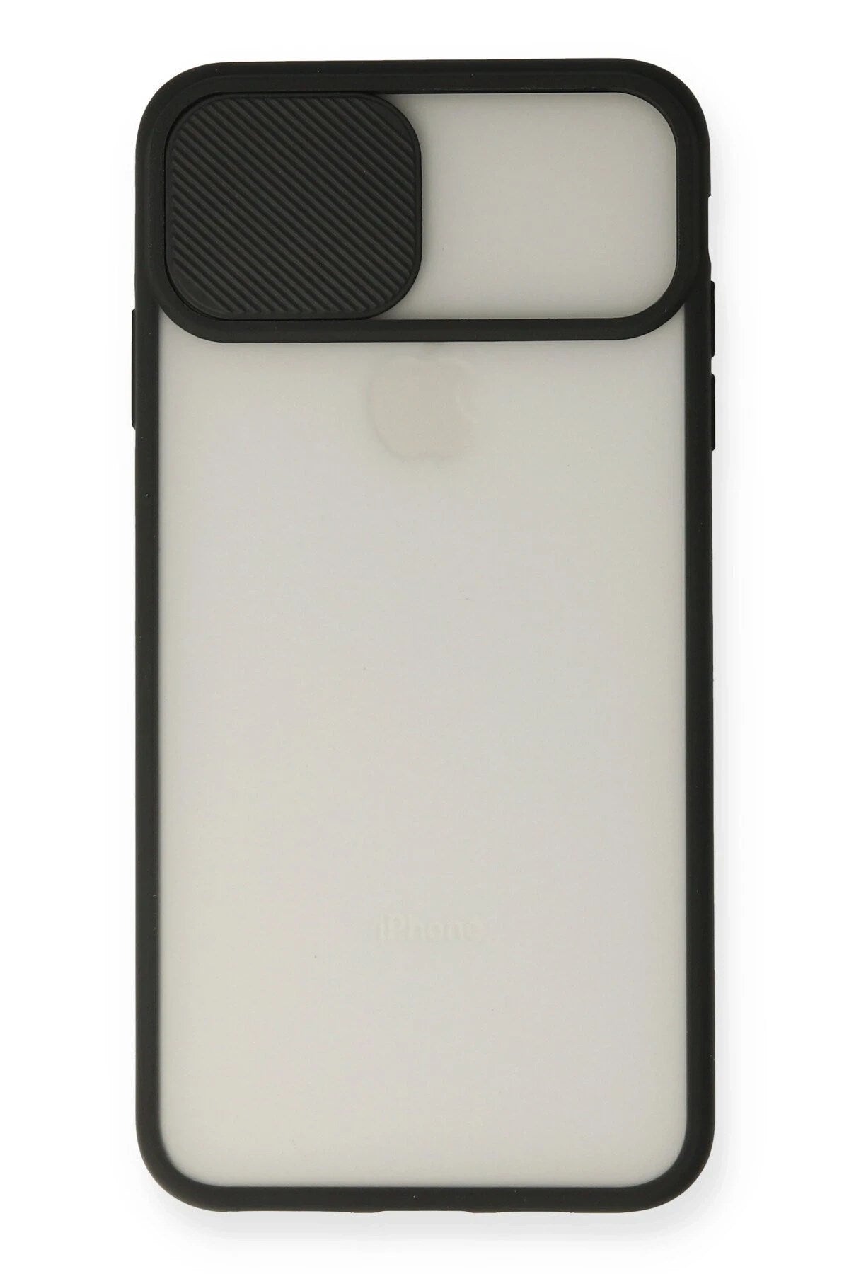 Mey İthalat® iPhone XS Max Kılıf Palm Buzlu Kamera Sürgülü Silikon - Siyah