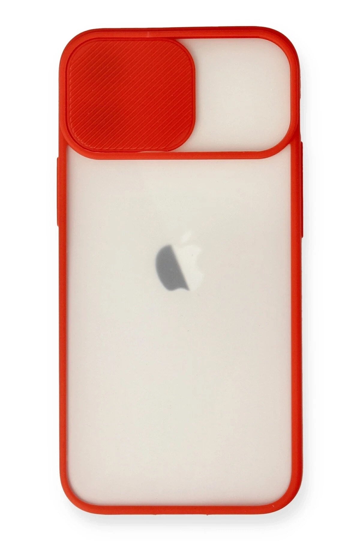 Mey İthalat® iPhone 11 Kılıf Palm Buzlu Kamera Sürgülü Silikon - Kırmızı