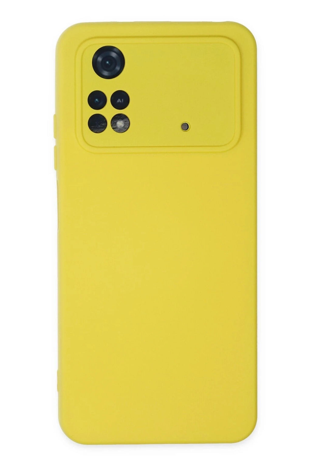 Mey İthalat® Poco M4 Pro 4G Kılıf Nano içi Kadife Silikon - Sarı