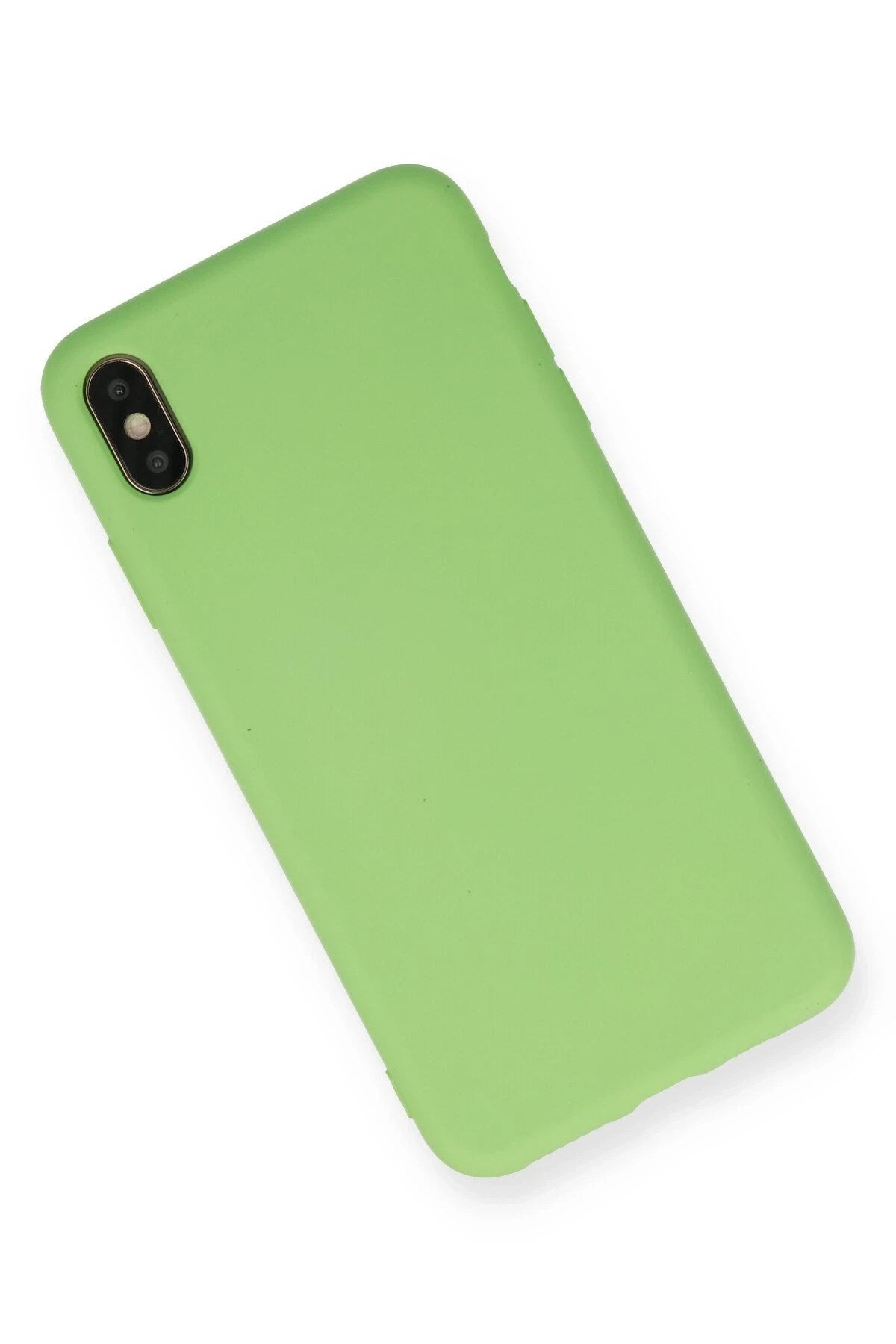 Mey İthalat® iPhone XS Max Kılıf Nano içi Kadife Silikon - Açık Yeşil