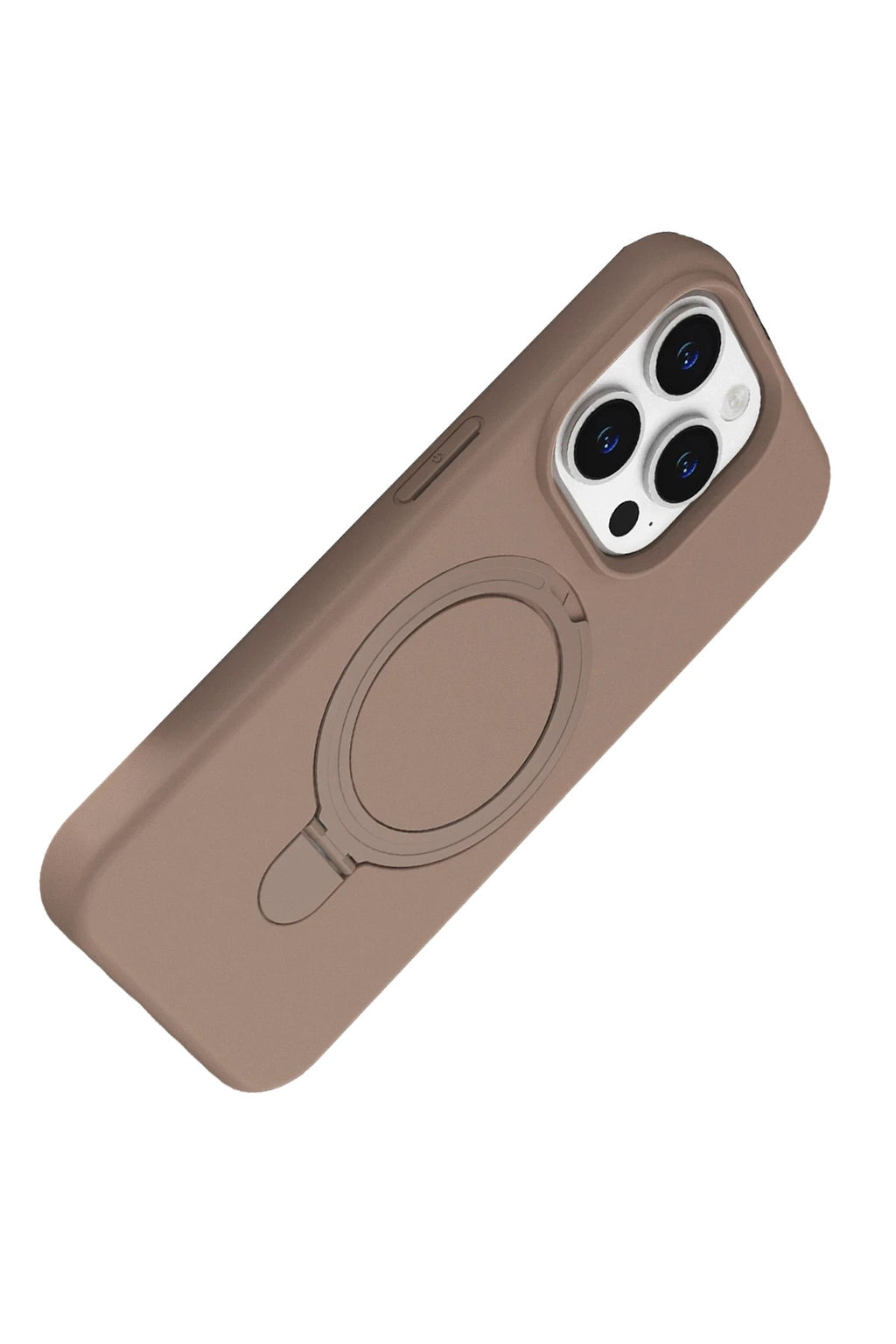 Mey İthalat® iPhone 14 Pro Max Regal Magsafe Standlı Kapak - Çöl Titanyum