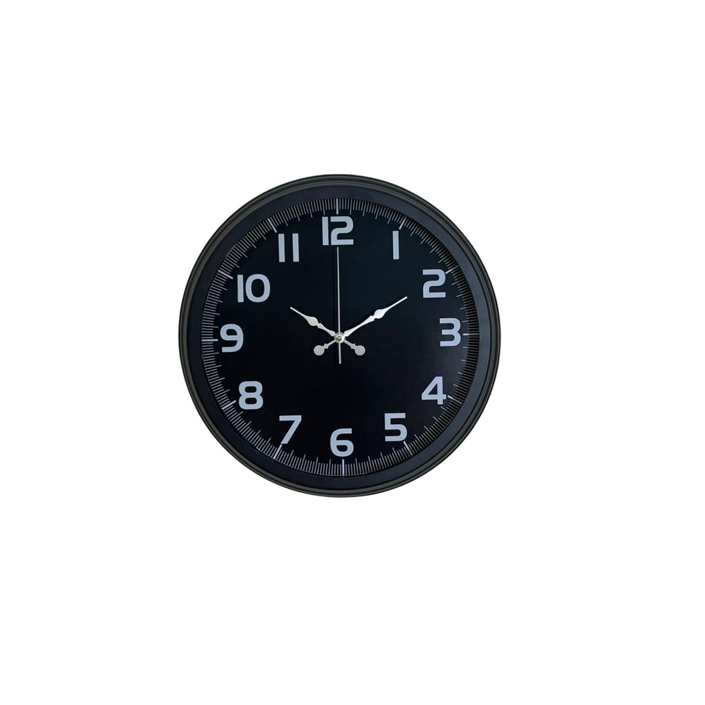Midnight Black 40 Cm Metal Duvar Saati