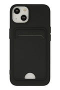 Mey İthalat® iPhone 14 Plus Kılıf Kelvin Kartvizitli Silikon - Siyah