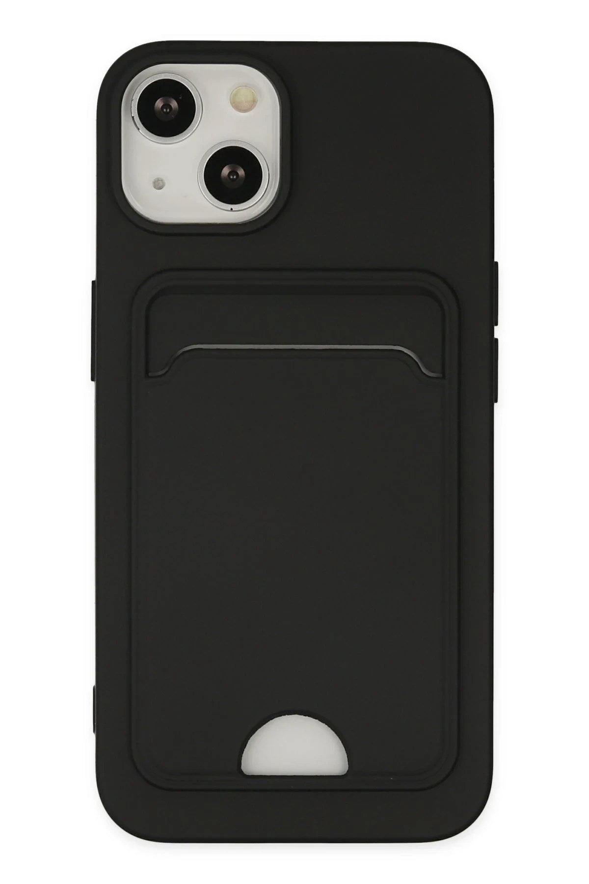 Mey İthalat® iPhone 14 Plus Kılıf Kelvin Kartvizitli Silikon - Siyah