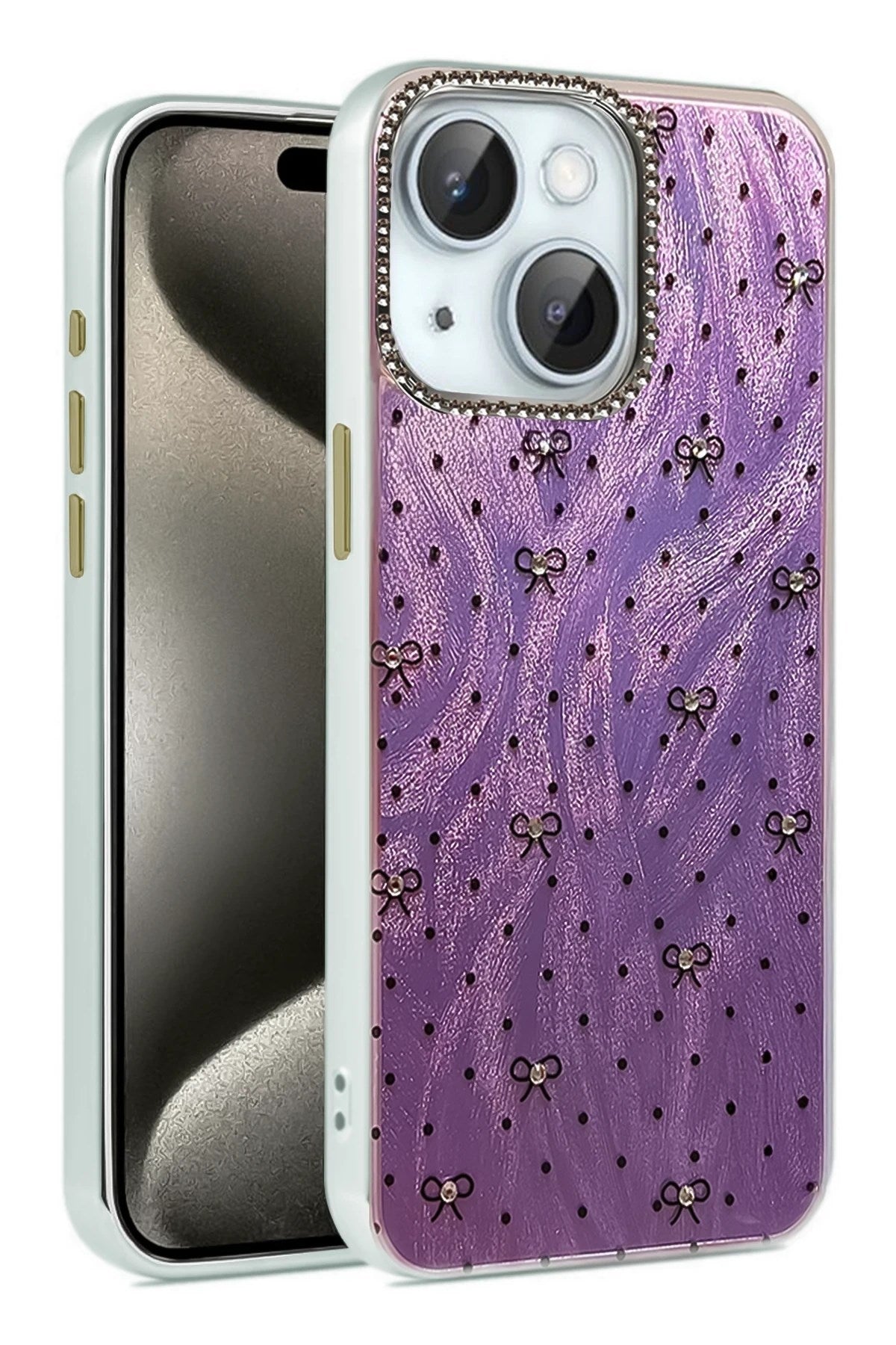 Mey İthalat® iPhone 15 Plus Kılıf Blade Aynalı Desenli Kapak - Desen 2