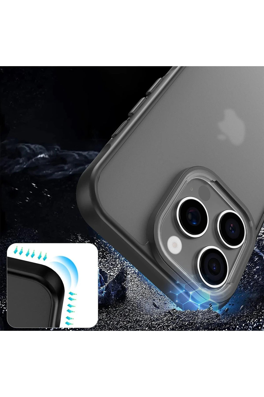 Mey İthalat® iPhone 16 Pro Kılıf Elegant Kapak - Lacivert