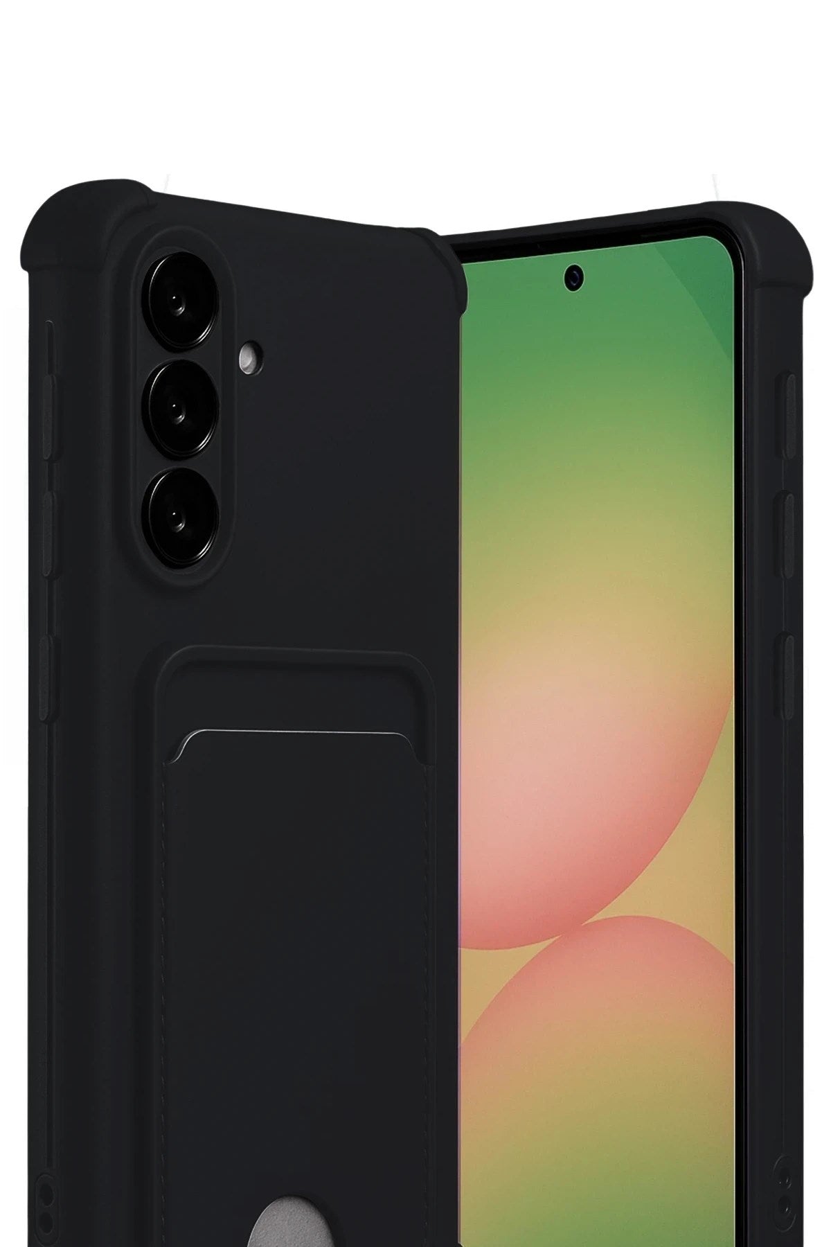 Mey İthalat® Samsung Galaxy A56 Kılıf Kelvin Kartvizitli Silikon - Siyah