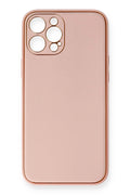 Mey İthalat® iPhone 12 Pro Max Kılıf Coco Deri Silikon Kapak - Pembe