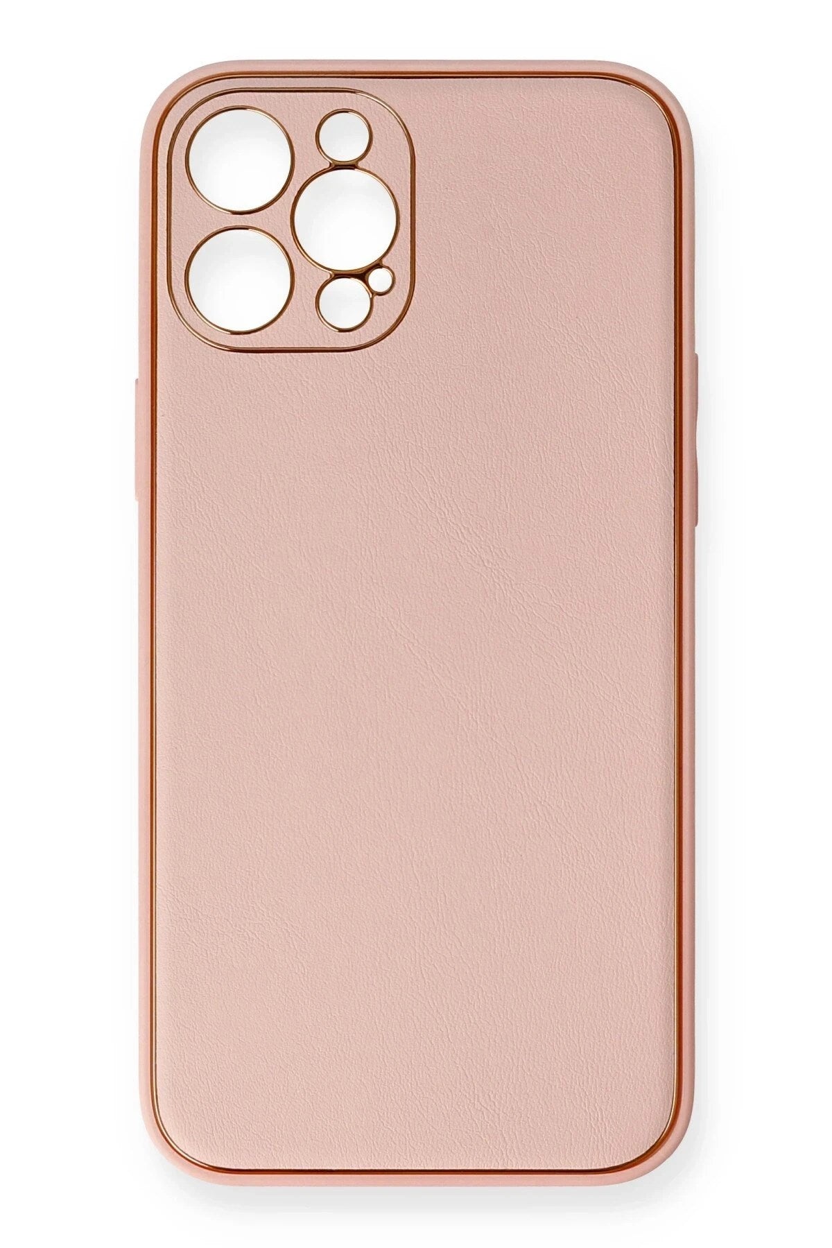 Mey İthalat® iPhone 12 Pro Max Kılıf Coco Deri Silikon Kapak - Pembe