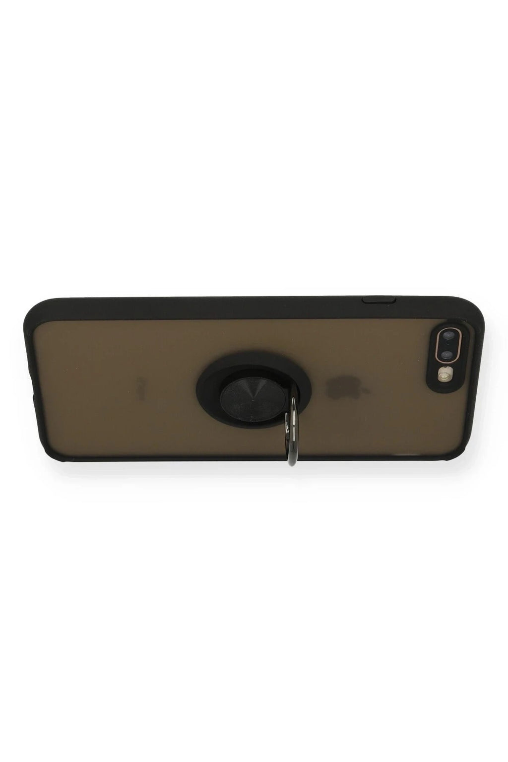 Mey İthalat® iPhone 7 Plus Kılıf Montreal Yüzüklü Silikon Kapak - Siyah