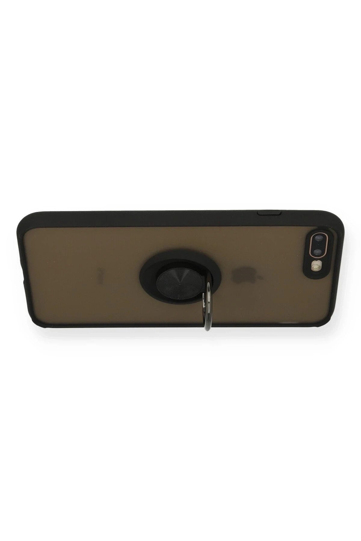 Mey İthalat® iPhone 7 Plus Kılıf Montreal Yüzüklü Silikon Kapak - Siyah