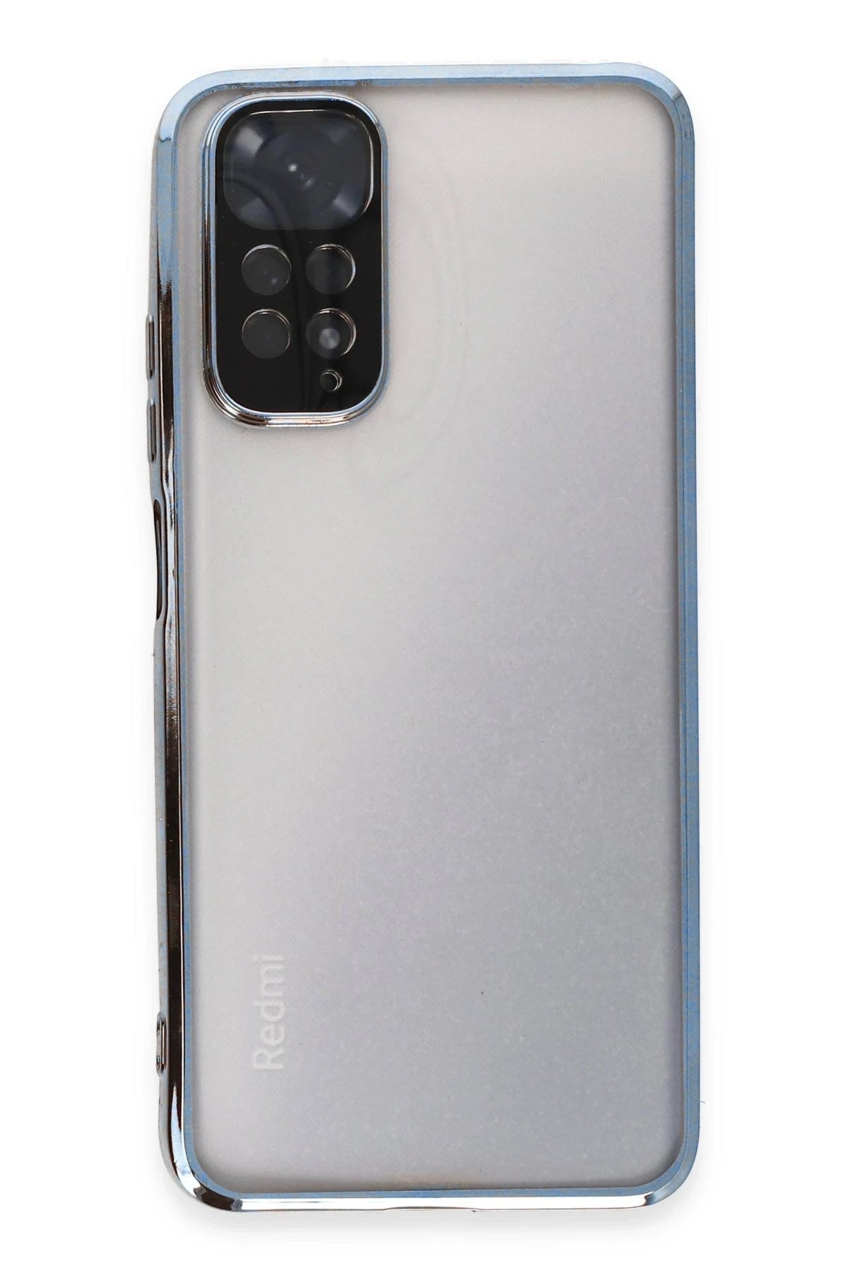 Mey İthalat® Redmi Note 11 Kılıf Lensli Silikon - Açık Mavi