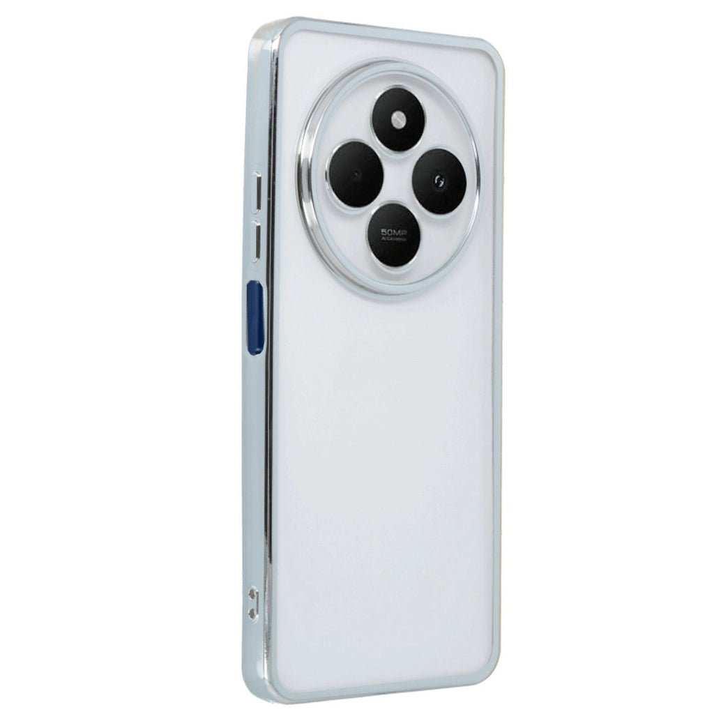 Mey İthalat® Redmi 14C Kılıf Lensli Silikon - Gümüş