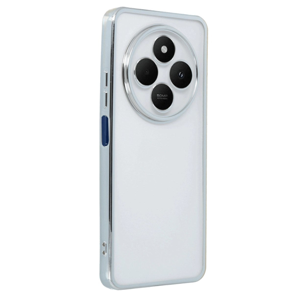 Mey İthalat® Redmi 14C Kılıf Lensli Silikon - Gümüş