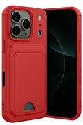 Mey İthalat® iPhone 17 Pro Kelvin Kartvizitli Silikon - Kırmızı
