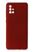 Mey İthalat® Samsung Galaxy A71 Kılıf First Silikon - Bordo
