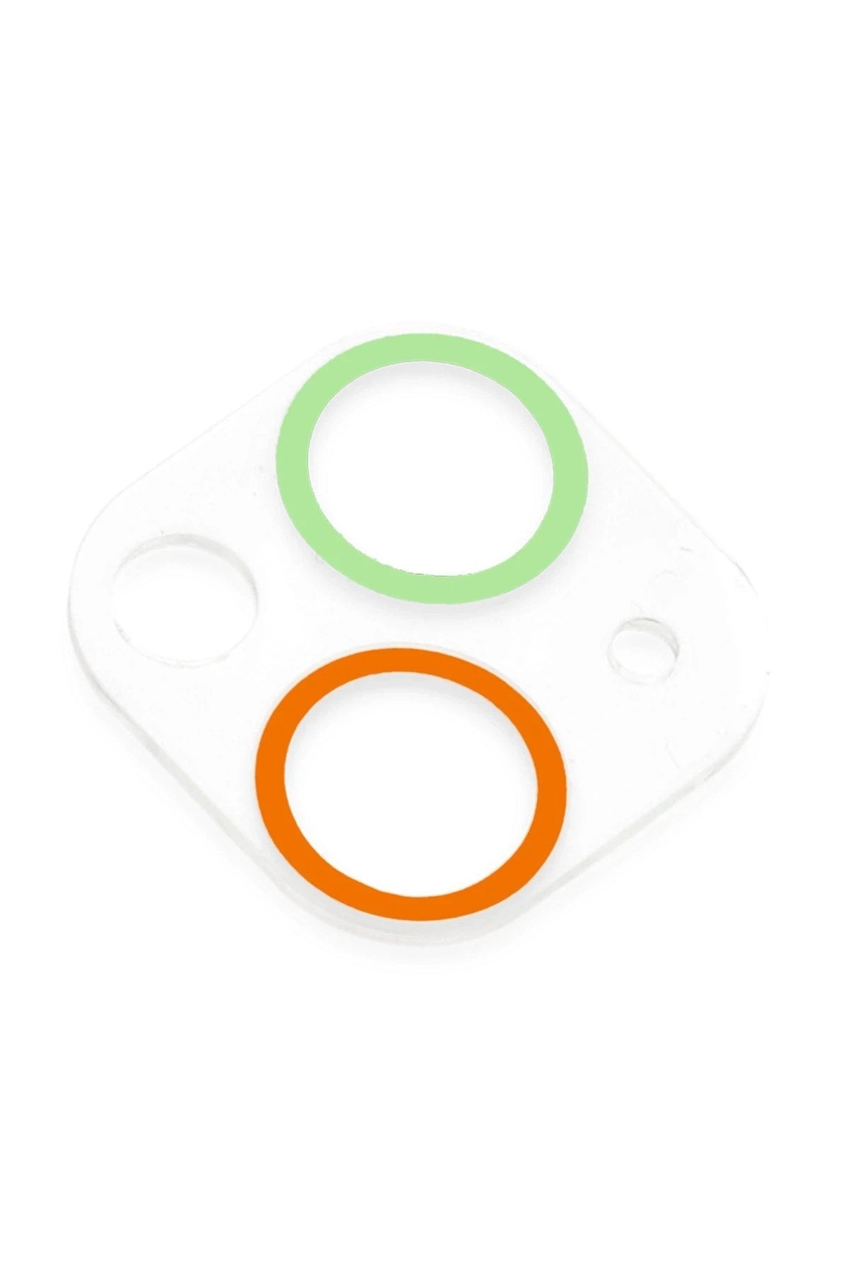 Mey İthalat® iPhone 13 Mini Renkli Kamera Lens Koruma Cam - Turuncu-Yeşil