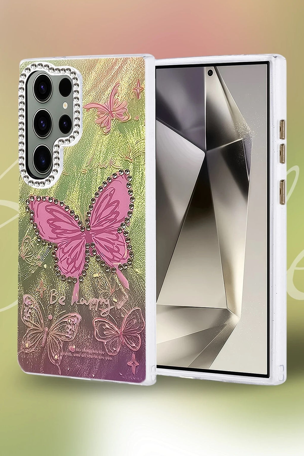 Mey İthalat® Samsung Galaxy S24 Ultra Kılıf Blade Aynalı Desenli Kapak - Desen 1