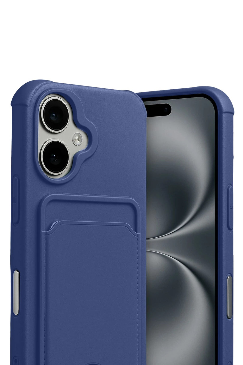 Mey İthalat® iPhone 17 Kelvin Kartvizitli Silikon - Lacivert