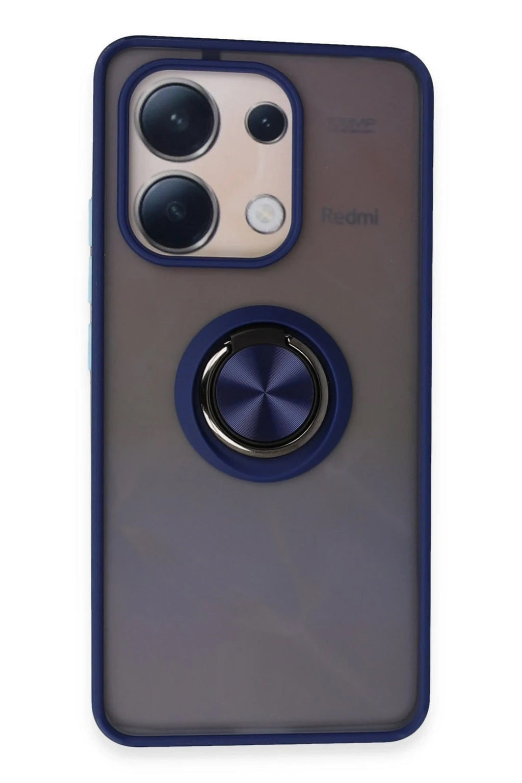 Mey İthalat® Redmi Note 13 4G Kılıf Montreal Yüzüklü Silikon Kapak - Lacivert