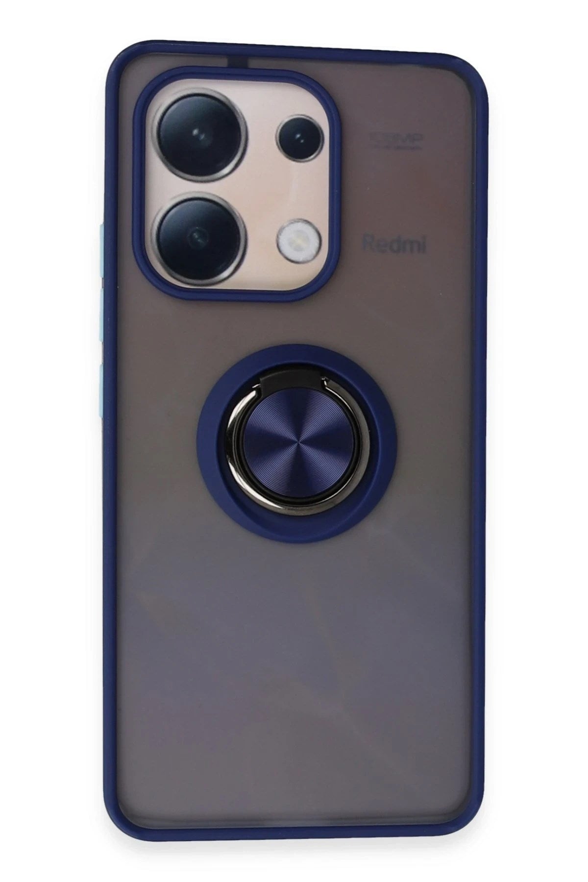 Mey İthalat® Redmi Note 13 4G Kılıf Montreal Yüzüklü Silikon Kapak - Lacivert