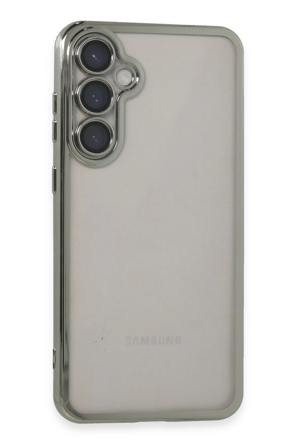 Mey İthalat® Samsung Galaxy S23 FE Kılıf Lensli Silikon - Gümüş