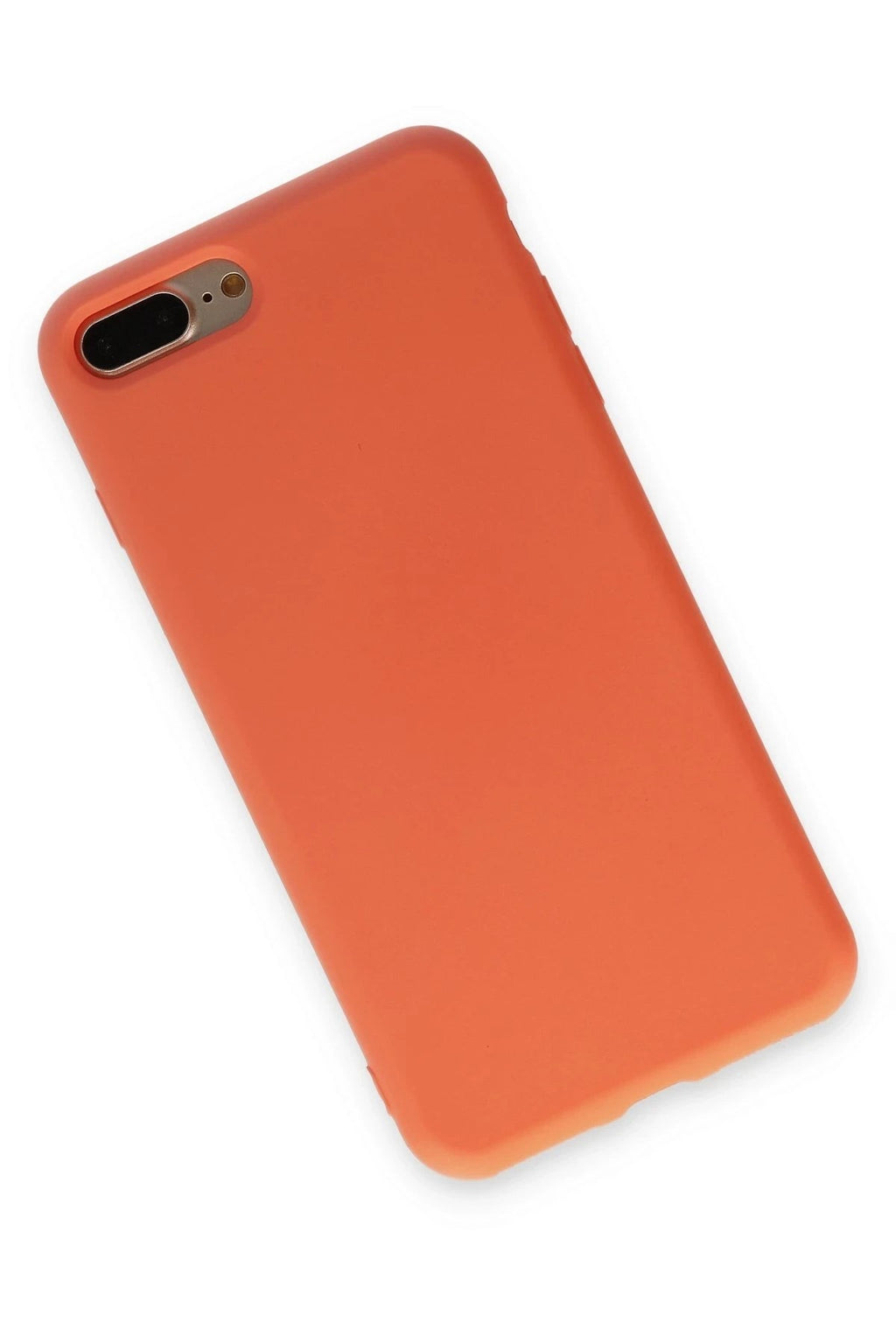Mey İthalat® iPhone 7 Plus Kılıf Nano içi Kadife Silikon - Turuncu
