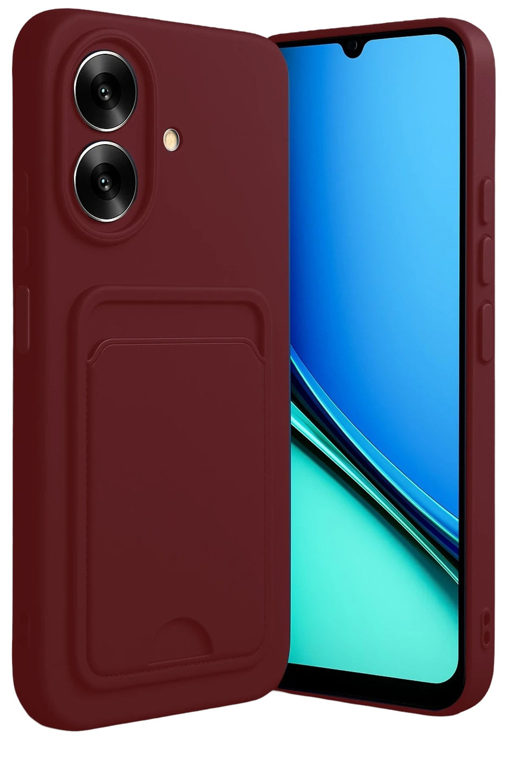 Mey İthalat® Realme Note 60 Kelvin Kartvizitli Silikon - Bordo