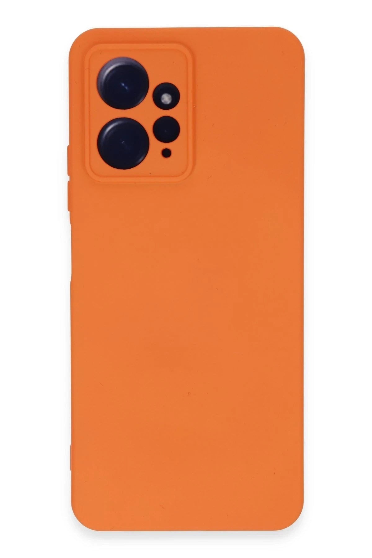 Mey İthalat® Redmi Note 12 4G Kılıf Nano içi Kadife Silikon - Turuncu