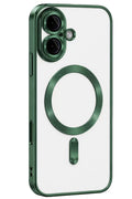 Mey İthalat® iPhone 16 Kılıf Kross Magneticsafe Kapak - Koyu Yeşil