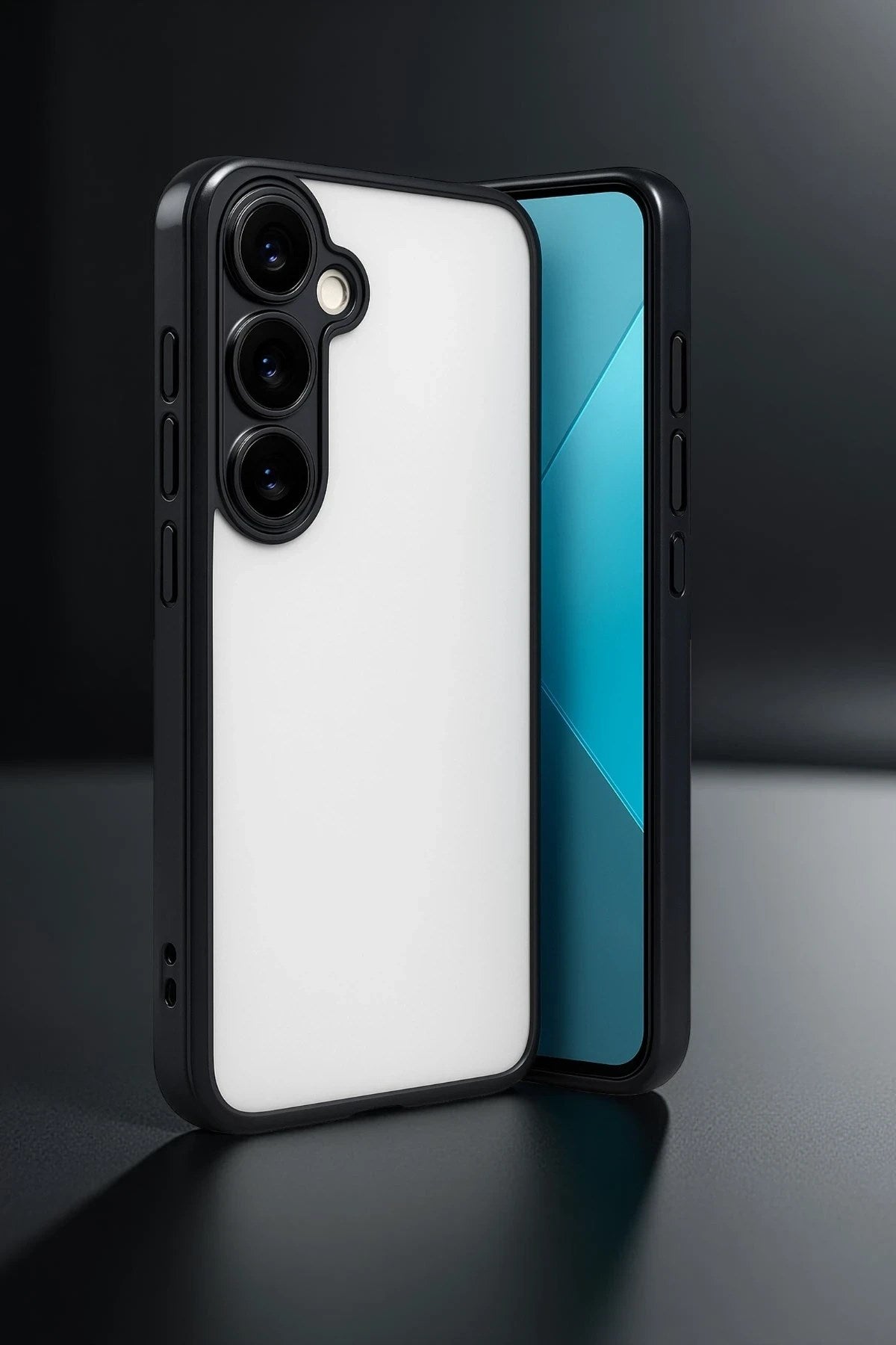 Mey İthalat® Samsung Galaxy A24 4G Prime Kılıf Lensli Silikon - Gümüş