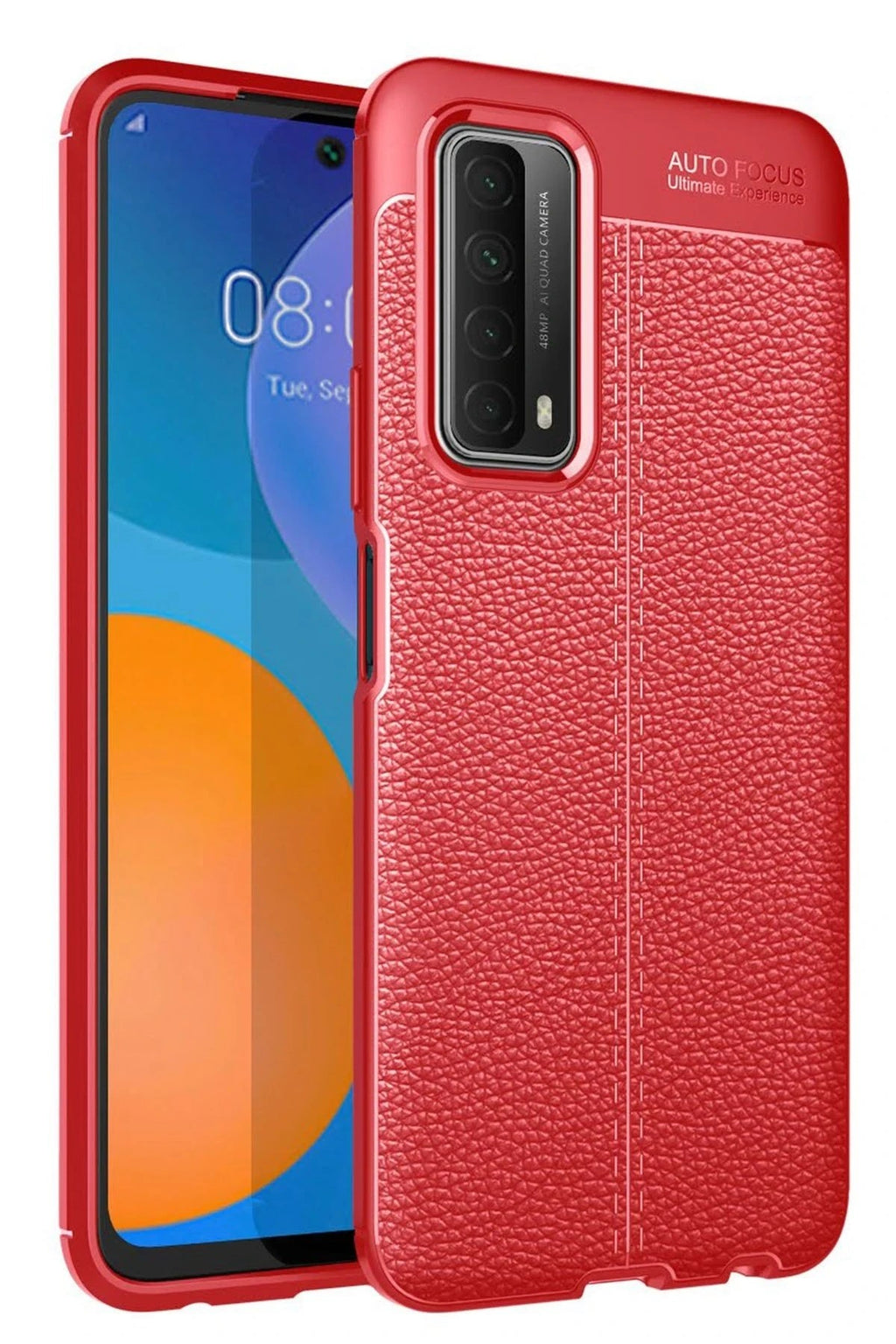 Mey İthalat® Huawei P Smart 2021 Kılıf Auto Focus Kapak - Kırmızı